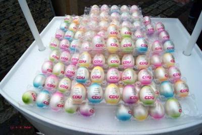 CDU Eier im aufwendigen Design.