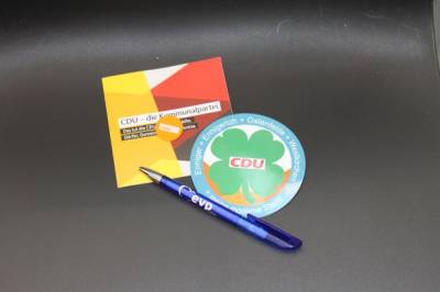 Das Kleeblatt mit Wahlmotto als Wahlkampflogo