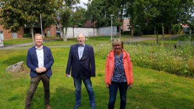 Wildblumenwiese auf der Bahnhofstr. Eine von mehreren Flchen auf Antrag der CDU.