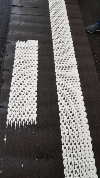 Markierung mit Struktur und Refektion