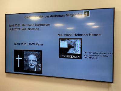 Ehrung der Verstorbenen